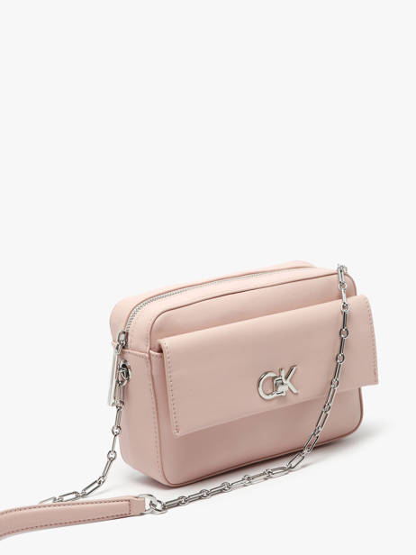 Cross Body Tas Ck Pocket Gerecycleerd Polyester Calvin klein jeans Roze ck pocket K613089 ander zicht 2